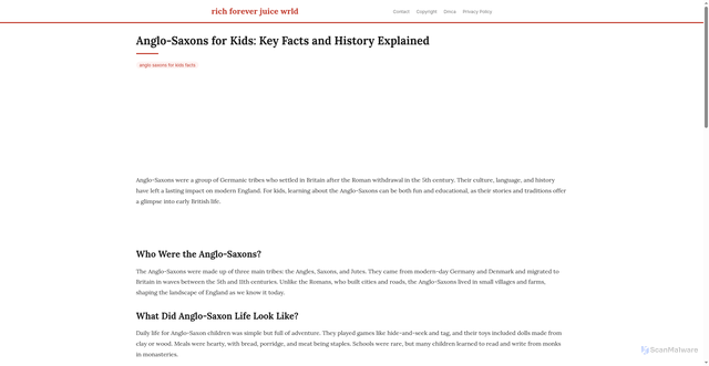 Security scan screenshot of https://duniacloudblog-dpurmyvdlpxs.edgeone.app/anglo-saxons-for-kids-facts.html