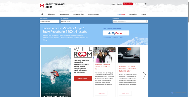 Security scan screenshot of https://www.snow-forecast.com/