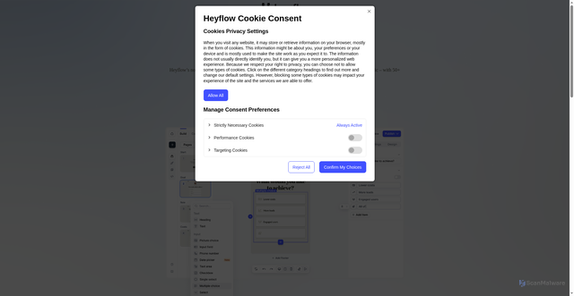 Security scan screenshot of https://mini-serve.prd.heyflow.com/