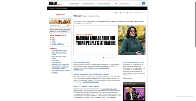 Security scan screenshot of https://read.gov/