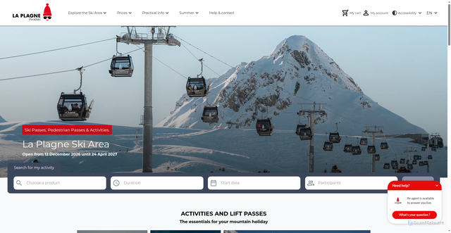 Security scan screenshot of https://www.skipass-laplagne.com/en/?lid=bgp9ffh4htt9&utm_medium=email&utm_source=NL&utm_campaign=SAP_26_09_COM_CA_ALL_SKI_FREN&utm_term=EN&utm_content=CA-SEPTEMBRE