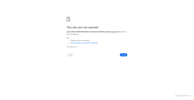 Security scan screenshot of https://zoll-4037.web.app/