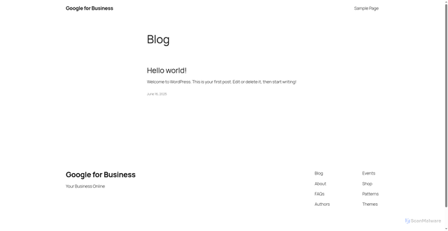 Security scan screenshot of https://googleforbusiness.co.za/