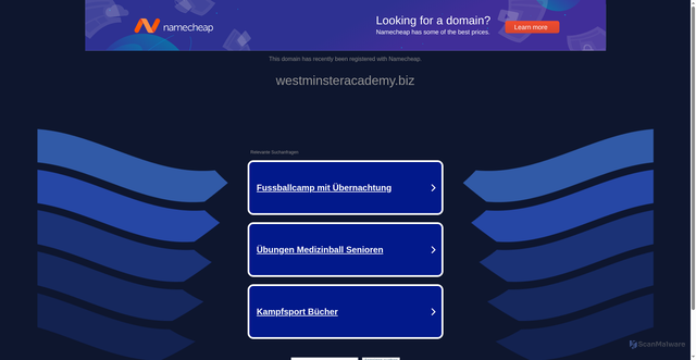 Security scan screenshot of http://www.westminsteracademy.biz/