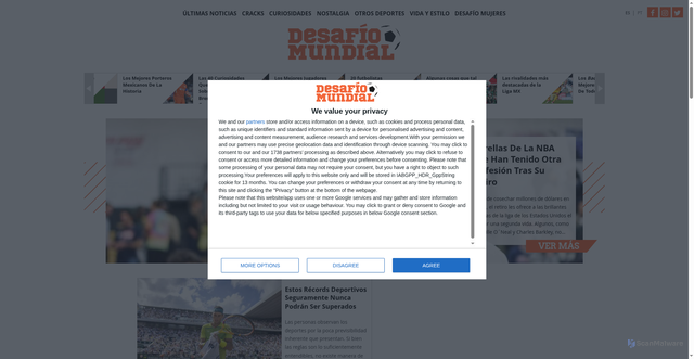 Security scan screenshot of https://desafiomundial.com