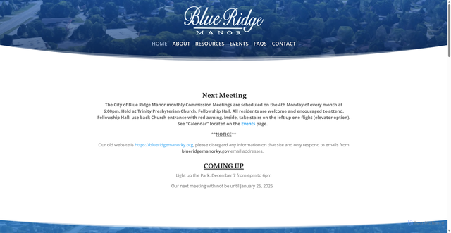 Security scan screenshot of https://blueridgemanorky.gov/