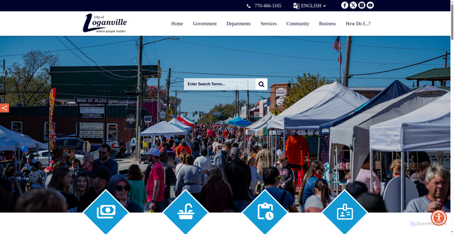Security scan screenshot of https://loganville-ga.gov/