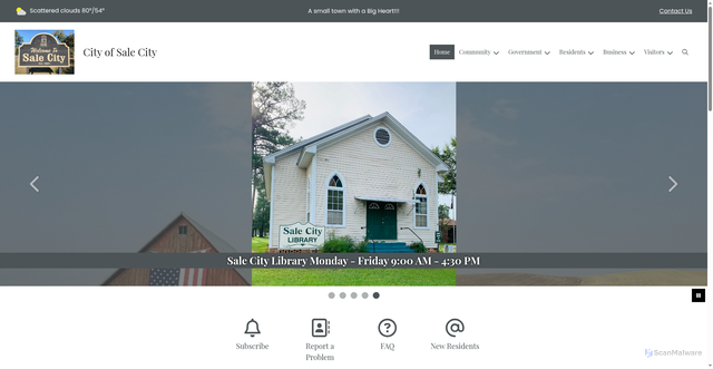 Security scan screenshot of https://salecityga.com/