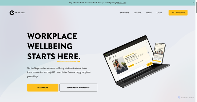 Security scan screenshot of https://onthegoga.com