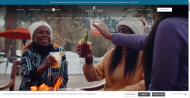Security scan screenshot of https://www.everlineresort.com/