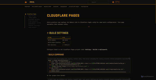 Security scan screenshot of https://ireul-a2b.pages.dev/cloudflare-pages/