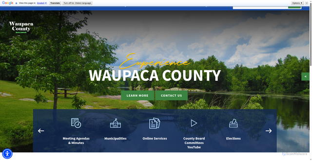 Security scan screenshot of https://waupacacounty-wi.gov/