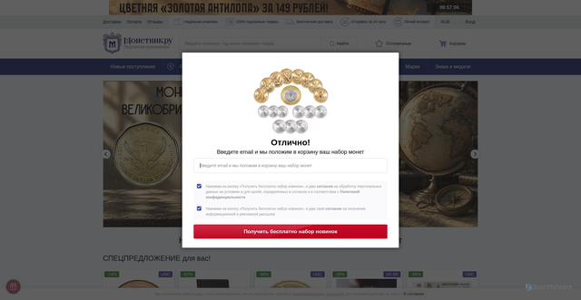 Security scan screenshot of https://monetnik.ru