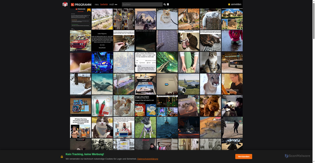 Security scan screenshot of https://pr0gramm.com