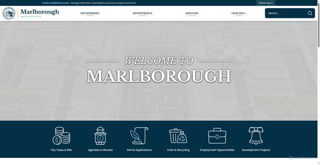 Security scan screenshot of https://marlborough-ma.gov/