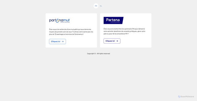 Security scan screenshot of https://partena.be