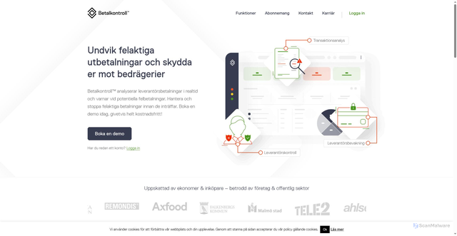 Security scan screenshot of https://betalkontroll.se