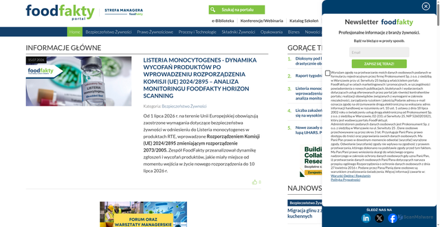 Security scan screenshot of https://foodfakty.pl