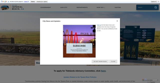Security scan screenshot of https://imperialbeachca.gov/