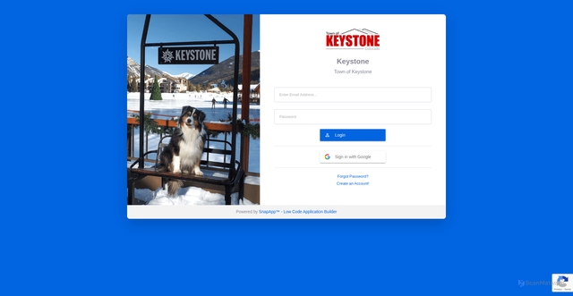 Security scan screenshot of https://keystoneco.gov/login?next=/?