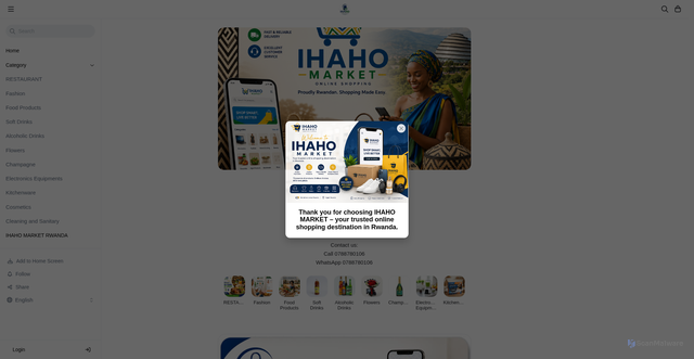 Security scan screenshot of https://ihahomarket.com/