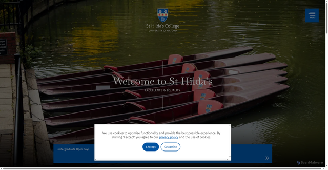 Security scan screenshot of https://www.st-hildas.ox.ac.uk/