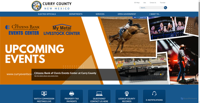 Security scan screenshot of https://www.currycountynm.gov