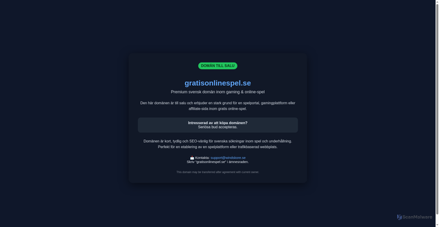 Security scan screenshot of https://gratisonlinespel.se