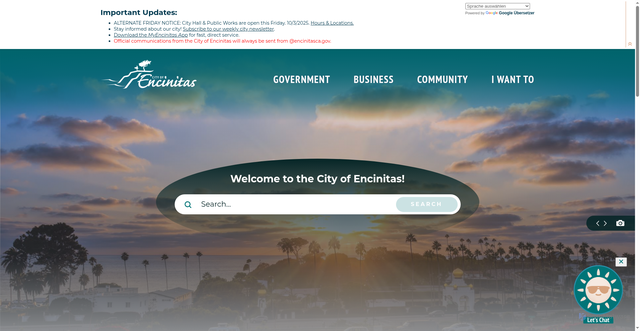 Security scan screenshot of https://www.encinitasca.gov/