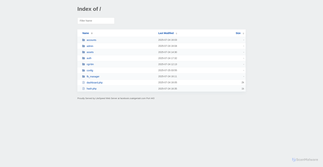 Security scan screenshot of http://facebook.csakigeriatri.com/