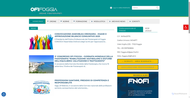 Security scan screenshot of https://www.fnofi.it/ofi-foggia/