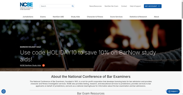 Security scan screenshot of https://www.ncbex.org/