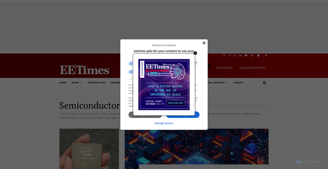 Security scan screenshot of https://www.eetimes.com/tag/semiconductors/