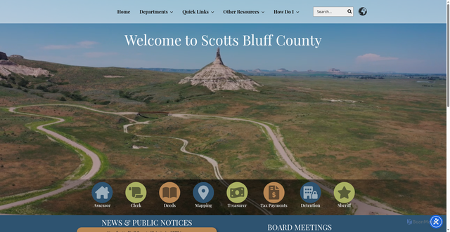 Security scan screenshot of https://scottsbluffcountyne.gov/