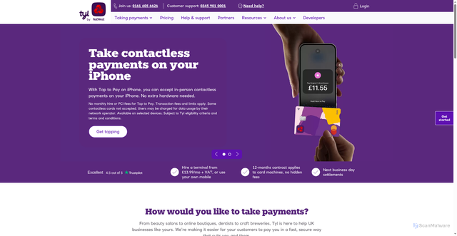 Security scan screenshot of https://tylbynatwest.com