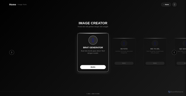 Security scan screenshot of https://x-code-randomverse-5kemzeavbg.edgeone.app/image-creator.html