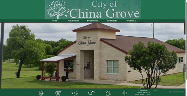 Security scan screenshot of https://www.cityofchinagrovetx.gov/