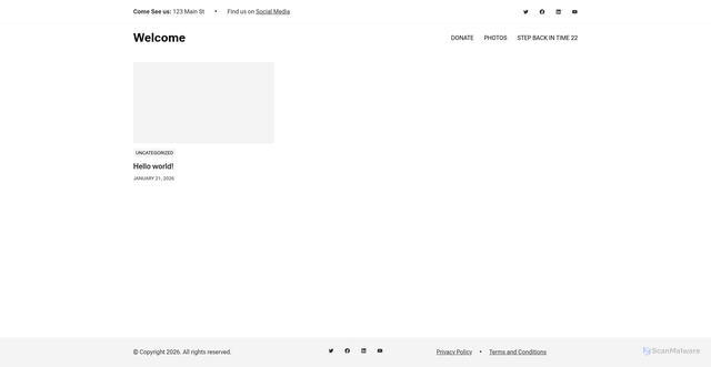 Security scan screenshot of https://stepbackintime22.net/