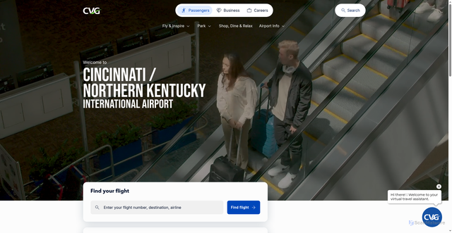 Security scan screenshot of https://cvgairport.com