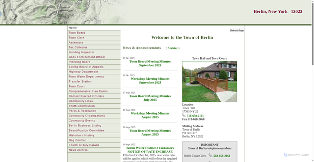Security scan screenshot of https://berlinnyus.gov/