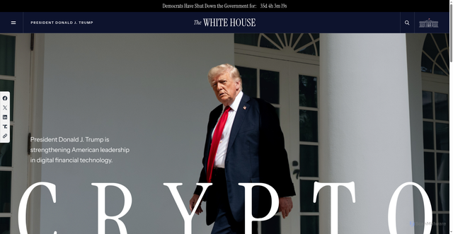 Security scan screenshot of https://www.whitehouse.gov/crypto/