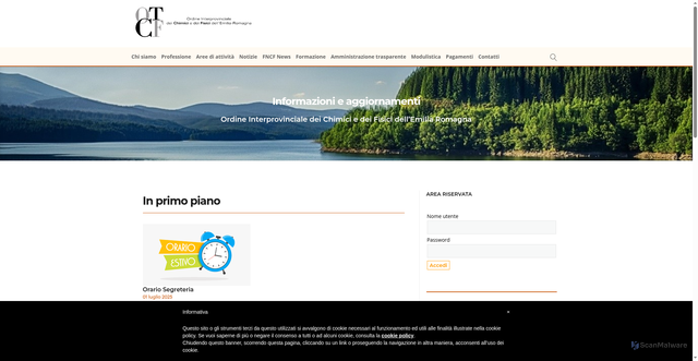 Security scan screenshot of https://www.chimicifisiciinterprover.it/
