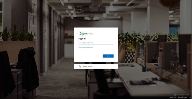 Security scan screenshot of https://justenergy.sharepoint.com