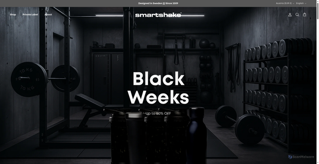 Security scan screenshot of https://smartshake.com/