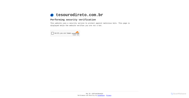 Security scan screenshot of https://tesourodireto.com.br