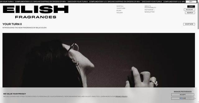 Security scan screenshot of https://billieeilishfragrances.com/?srsltid=AfmBOor120vfVTDi6tbf5kXVsNHA1JzSHyL9rmYHBO_j_ytBnZHm83RZ