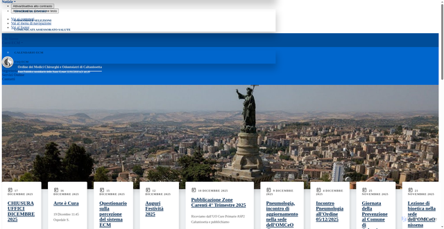 Security scan screenshot of https://www.ordinemedicicl.it/
