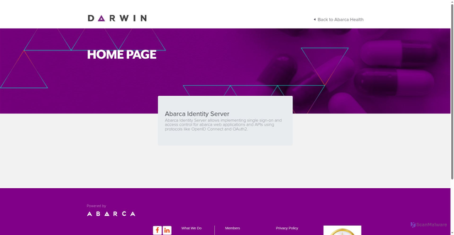 Security scan screenshot of https://id.darwinrx.com