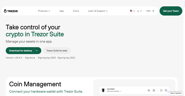 Security scan screenshot of https://pages-trezor-io-login.typedream.app/