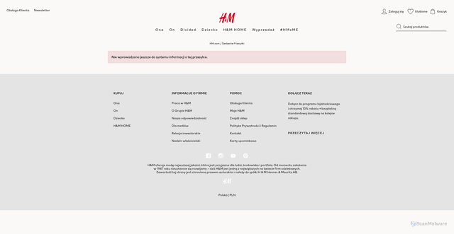 Security scan screenshot of https://hm.delivery-status.com/